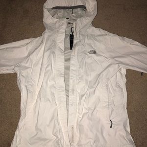 White North Face Rain Coat